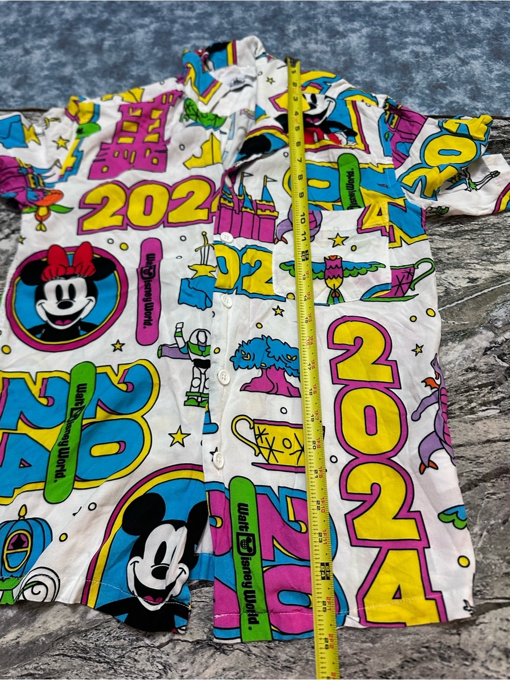 Disney Multicolor 2024 Character Print Shirt — White Base XS Girls Young size - Picture 5 of 7